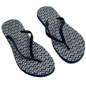 8 GAP blue white floral nautical FLIPFLOPS sandals
